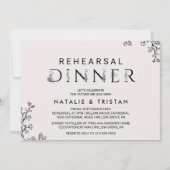 Floral Typography Rehearsal Dinner Kaart (Voorkant)