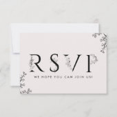 Floral Typography Song Request RSVP Card Kaart (Voorkant)