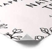 Floral Typography Welcome Wedding Poster (Hoek)