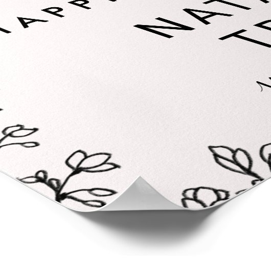 Floral Typography Welcome Wedding Poster (Hoek)