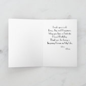 Floral U-vormfoto personaliseert de Birthday-groet Kaart (Binnen)