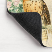 Floral uil mousepad met prachtige rozen muismat (Hoek)