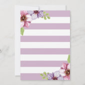 Floral Uitnodigingskaart Kaart (Achterkant)