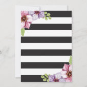 Floral Uitnodigingskaart Kaart (Achterkant)