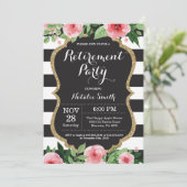 Floral Uitnodigingskaart Kaart (Staand voorkant)