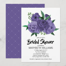 Floral Ultra Violet Paars Vrijgezellenfeest Card Kaart
