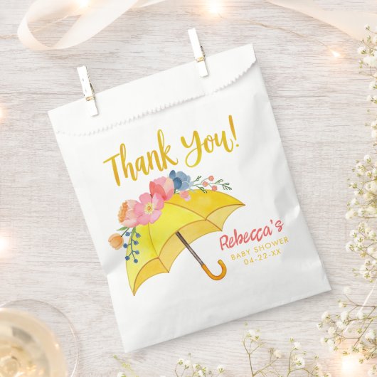 Floral Umbrella Baby shower Favoriet Bag – April S Bedankzakje (Geknipt)