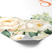 Floral Umbrella Baby shower Poster (Hoek)