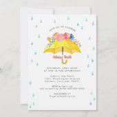 Floral Umbrella Baby shower Uitnodiging – April Sh (Voorkant)