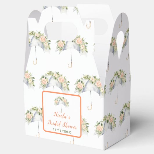 Floral Umbrella Bridal Shower Bedankdoosjes (Geopend)