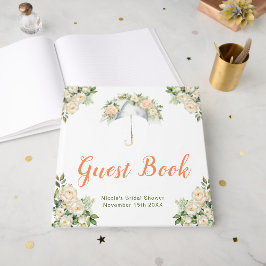 Floral Umbrella Bridal Shower Guest Book Gastenboek