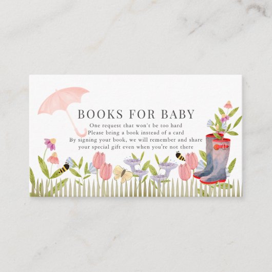 Floral Umbrella Rain Boots Request Informatiekaartje (Voorkant)