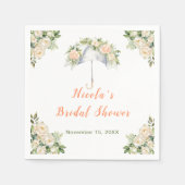 Floral Umbrella Vrijgezellenfeest Servet (Voorkant)