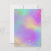 Floral Unicorn Birthday goudspikkelde Waterverf Kaart (Achterkant)