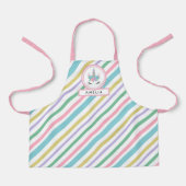 Floral Unicorn en  Stripes Schort (Voorkant)