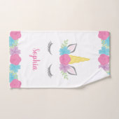 Floral Unicorn Face Gepersonaliseerde Kinderen Handdoek (Handdoek)