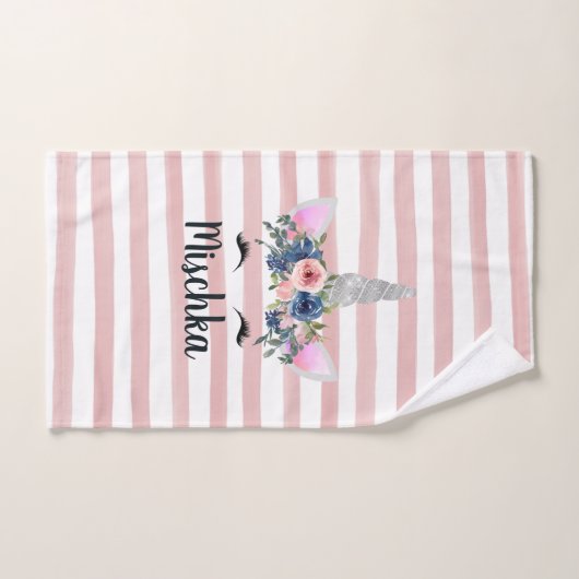 Floral Unicorn Handdoek (Handdoek)