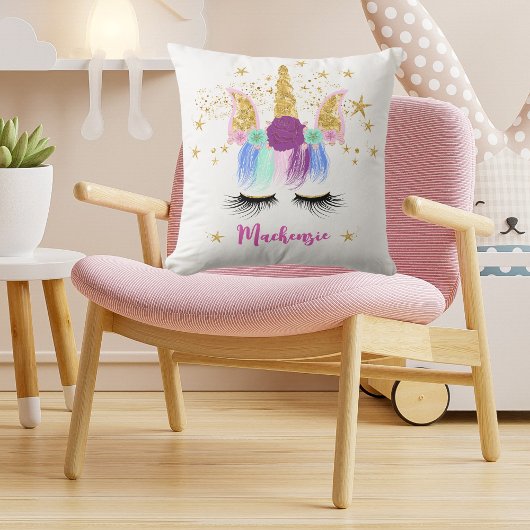  Floral Unicorn Kussen