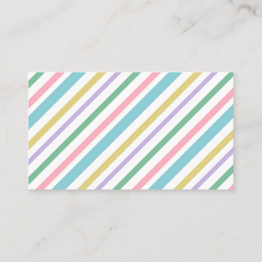 Floral Unicorn Ma Calling Card Visitekaartje (Achterkant)