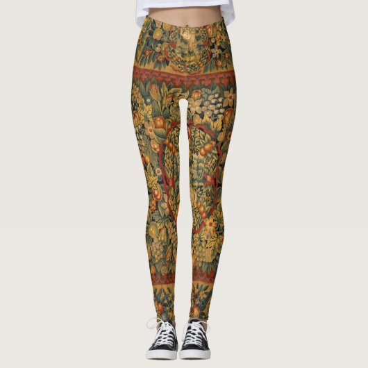 Floral Unicorn Motif Leggings (Voorkant)