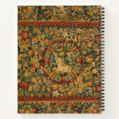 Floral Unicorn Motif Notitieboek (Achterkant)