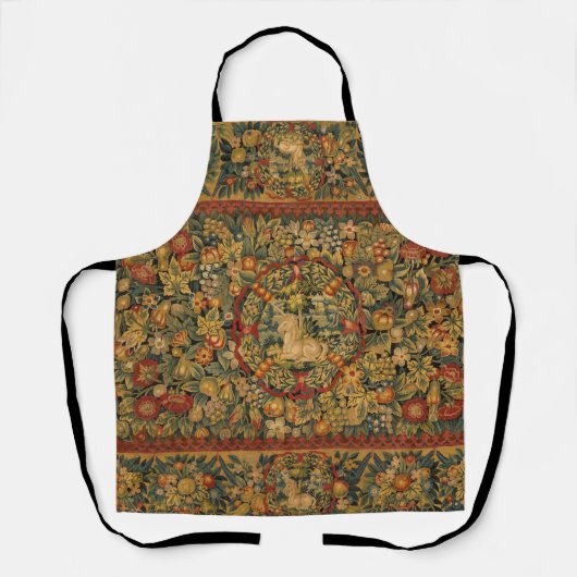 Floral Unicorn Motif Schort (Voorkant)