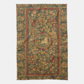 Floral Unicorn Motif Theedoek (Verticaal)