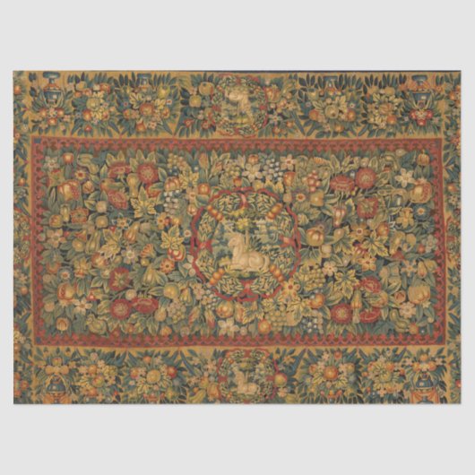 Floral Unicorn Motif Tissuepapier (Voorkant)