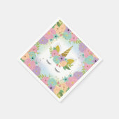 Floral Unicorn Napkin Servet (Hoek)
