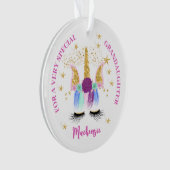  Floral Unicorn Ornament (voorkant)