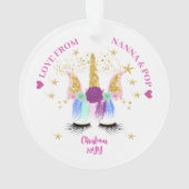  Floral Unicorn Ornament (achterkant)
