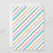 Floral Unicorn Pastel Baby shower Kaart (Achterkant)