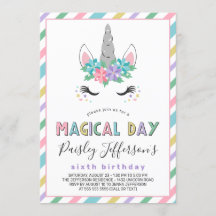 Floral Unicorn Pastel Birthday Party