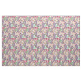 Floral Unicorn Pattern op Lavender Stof (Fat Quarter)