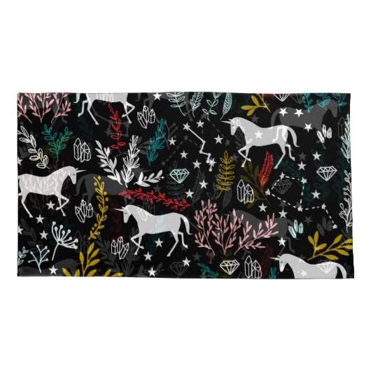 Floral Unicorn Pillowcase Kussensloop (Achterkant)