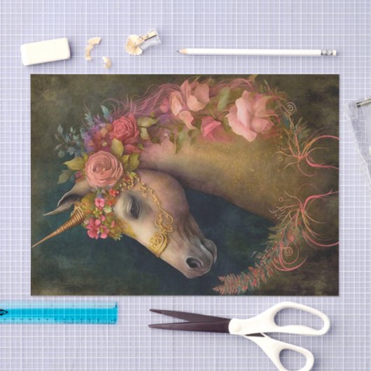 Floral Unicorn Tissuepapier (Craft)