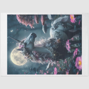 Floral Unicorn Tissuepapier