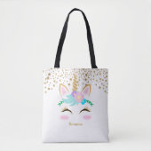 Floral Unicorn Tote Bag (Voorkant)