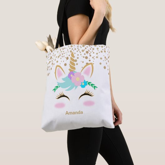  Floral Unicorn Tote Bag (Dichtbij)