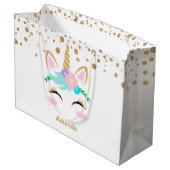 Floral Unicorns Groot Cadeauzakje (Achterkant Gekanteld)