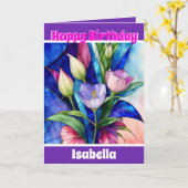 Floral Uniek Modern Elegant Collectie Kaart (Gele Bloem)