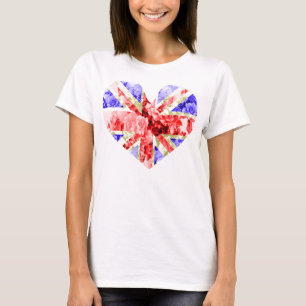 floral union jack, coole unionjack, trendy union j t-shirt