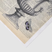 Floral Urn w/ Bird & Butterfly on Dictionary Page Tissuepapier (Detail)