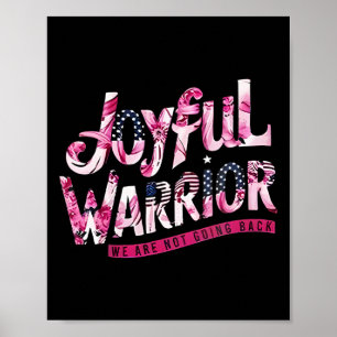 Floral US Flag Joyful Warrior We gaan niet terug Poster