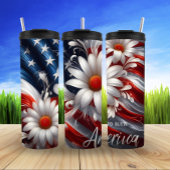 Floral USA Flag Tribute Design Thermosbeker