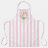 Floral Utensils Cooking Bakery Name Apron Schort (Voorkant)