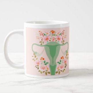 Floral Uterus mok- (Sage) Grote Koffiekop