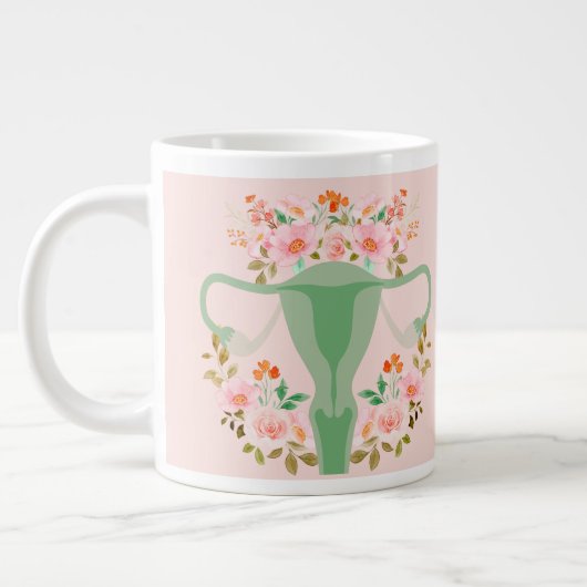 Floral Uterus mok- (Sage) Grote Koffiekop (Links)