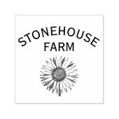 Floral Uw Bedrijfsnaam Zelfinktende Stempel (Design)