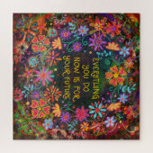 Floral Uw Toekomstige Quote Inspirativiteit Legpuzzel (Horizontaal)